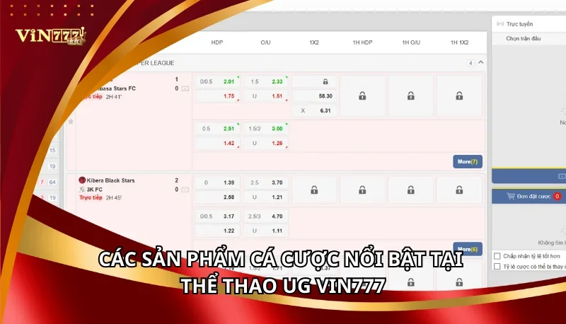 Thể Thao UG Vin777: Các Loại Kèo Cược Và Kinh Nghiệm 6 Các sản phẩm cá cược nổi bật tại thể thao UG Vin777