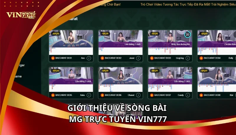 Sòng Bài MG Trực Tuyến Vin777: Các Trò Chơi Và Mẹo Chơi 5 Giới thiệu về sòng bài MG trực tuyến Vin777