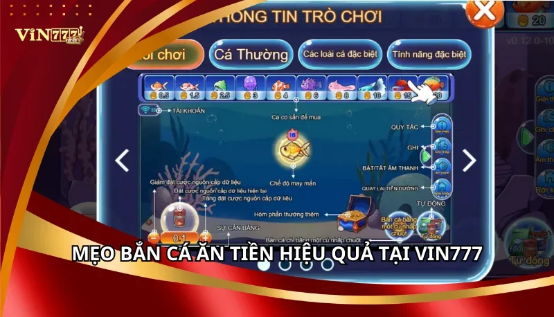 Đánh Cá Vui Vẻ Vin777 - Săn Boss Rồng, Nổ Hũ Jackpot 7 Mẹo bắn cá ăn tiền hiệu quả tại Vin777