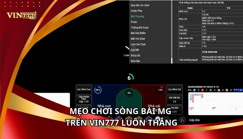 Sòng Bài MG Trực Tuyến Vin777: Các Trò Chơi Và Mẹo Chơi 7 Mẹo chơi sòng bài MG trên Vin777 luôn thắng