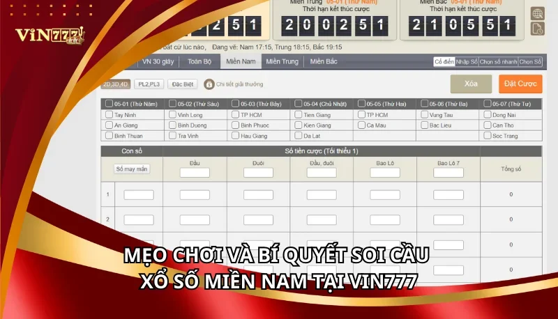 Xổ Số Miền Nam Vin777: Các Hình Thức Cược Phổ Biến Và Tỷ Lệ Thưởng 7 Mẹo chơi và bí quyết soi cầu Xổ số miền Nam tại Vin777