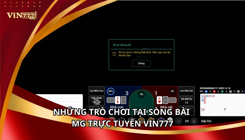 Sòng Bài MG Trực Tuyến Vin777: Các Trò Chơi Và Mẹo Chơi 6 Những trò chơi tại sòng bài MG trực tuyến Vin777