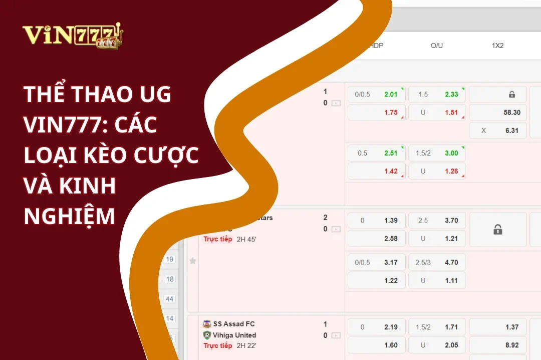 Các loại kèo cược và kinh nghiệm thể thao UG
