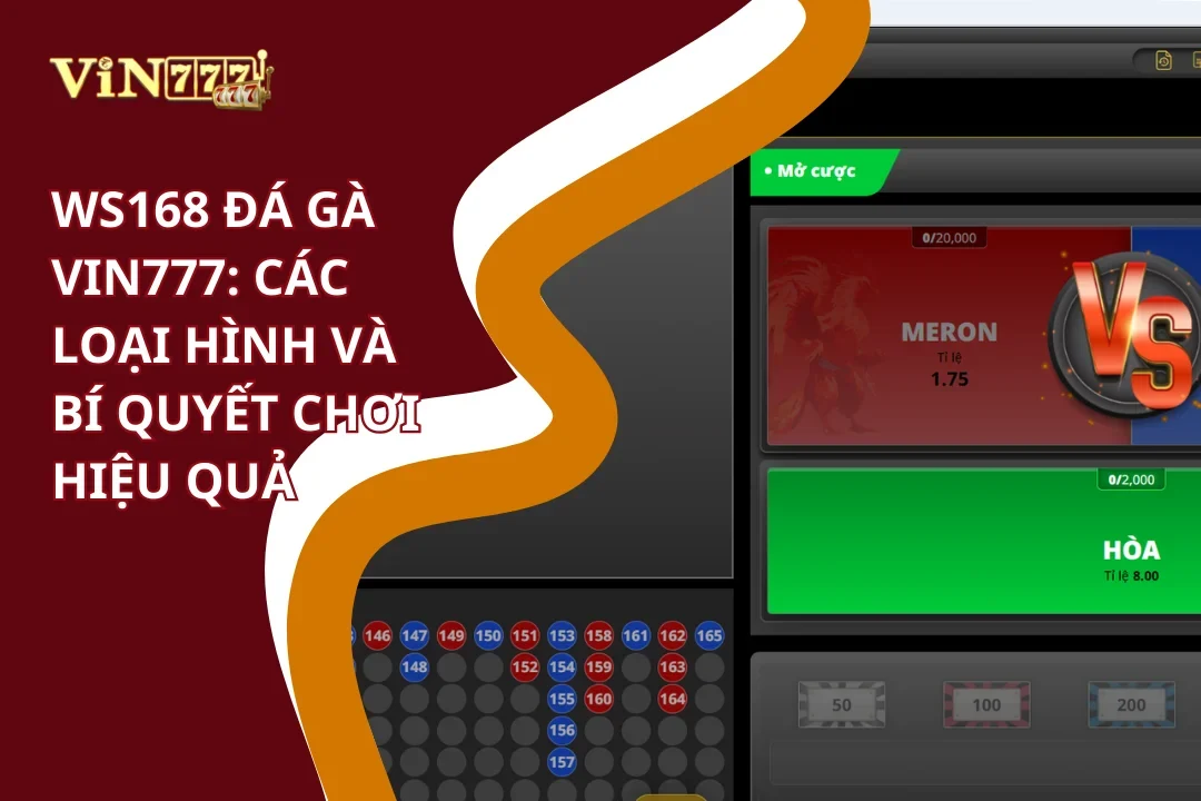 WS168 Đá Gà Vin777: Các Loại Hình Và Bí Quyết Chơi Hiệu Quả 1 WS168 Đá gà tại Vin777